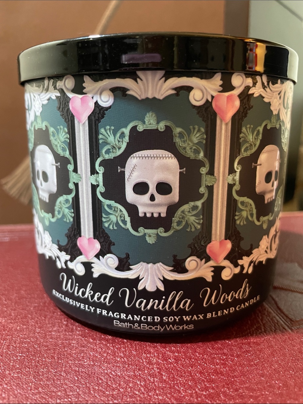 NEW ~ Bath & Body ~ Wicked Vanilla Woods 3 Wick Candle